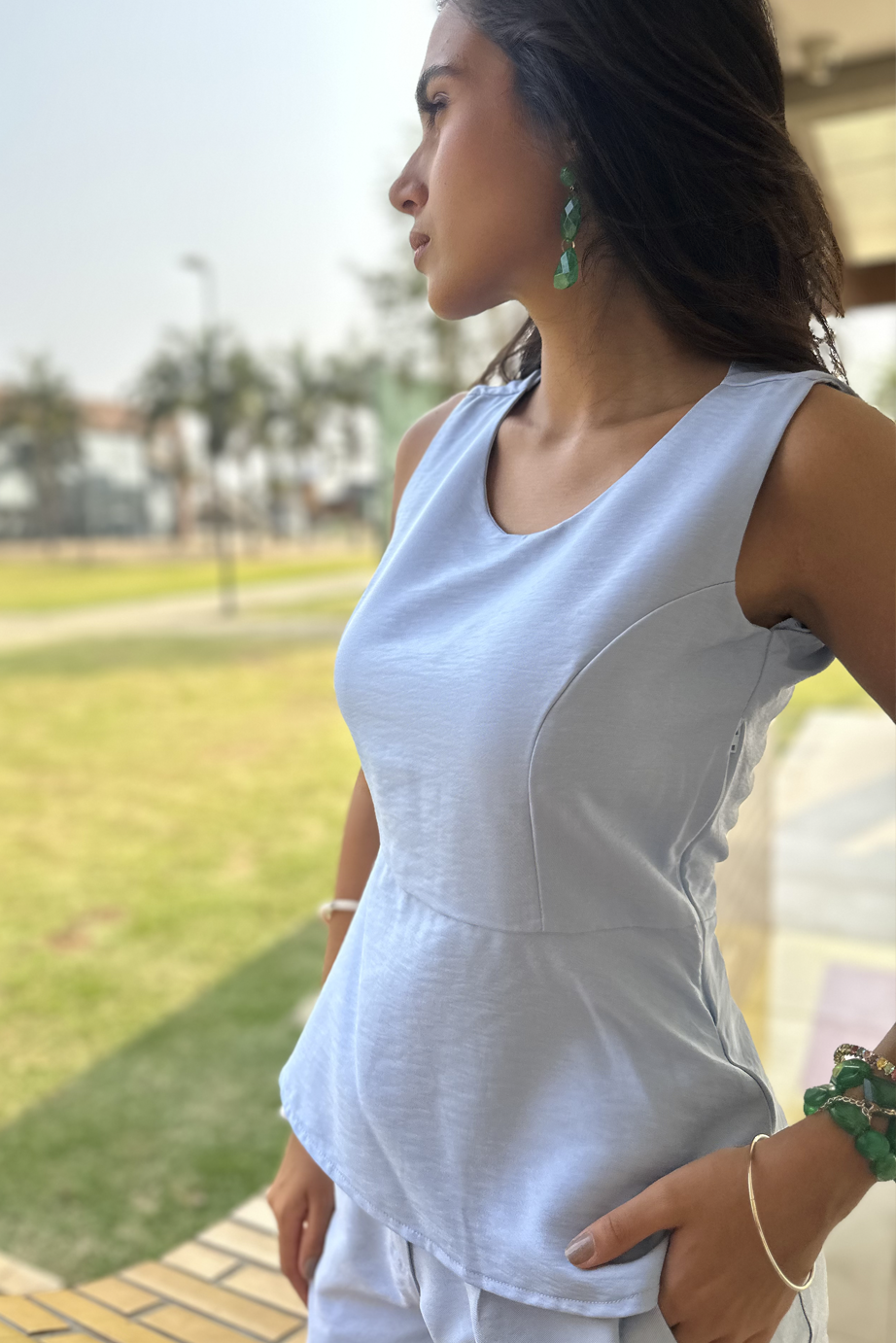 Blusa Nara Azul Céu