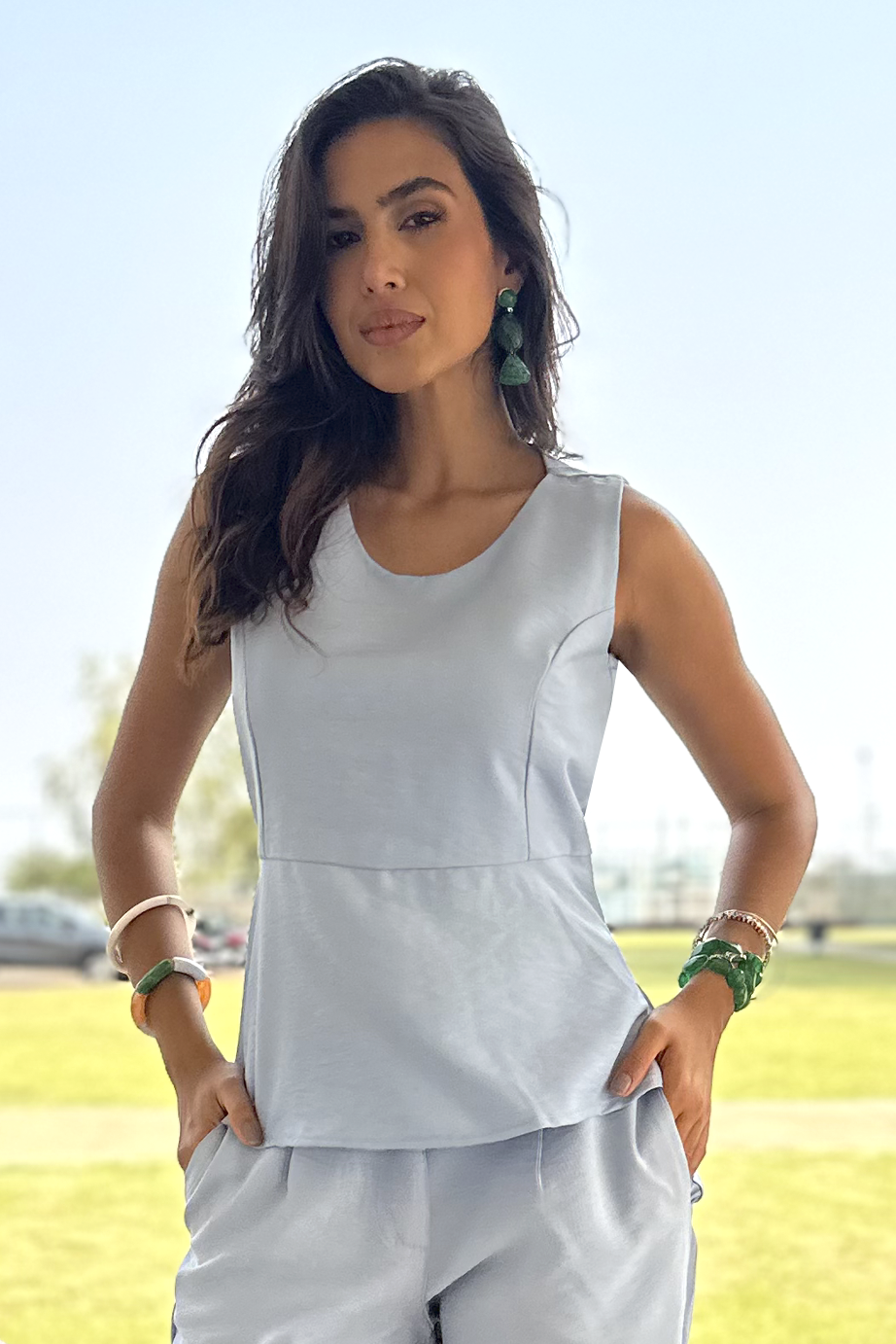 Blusa Nara Azul Céu