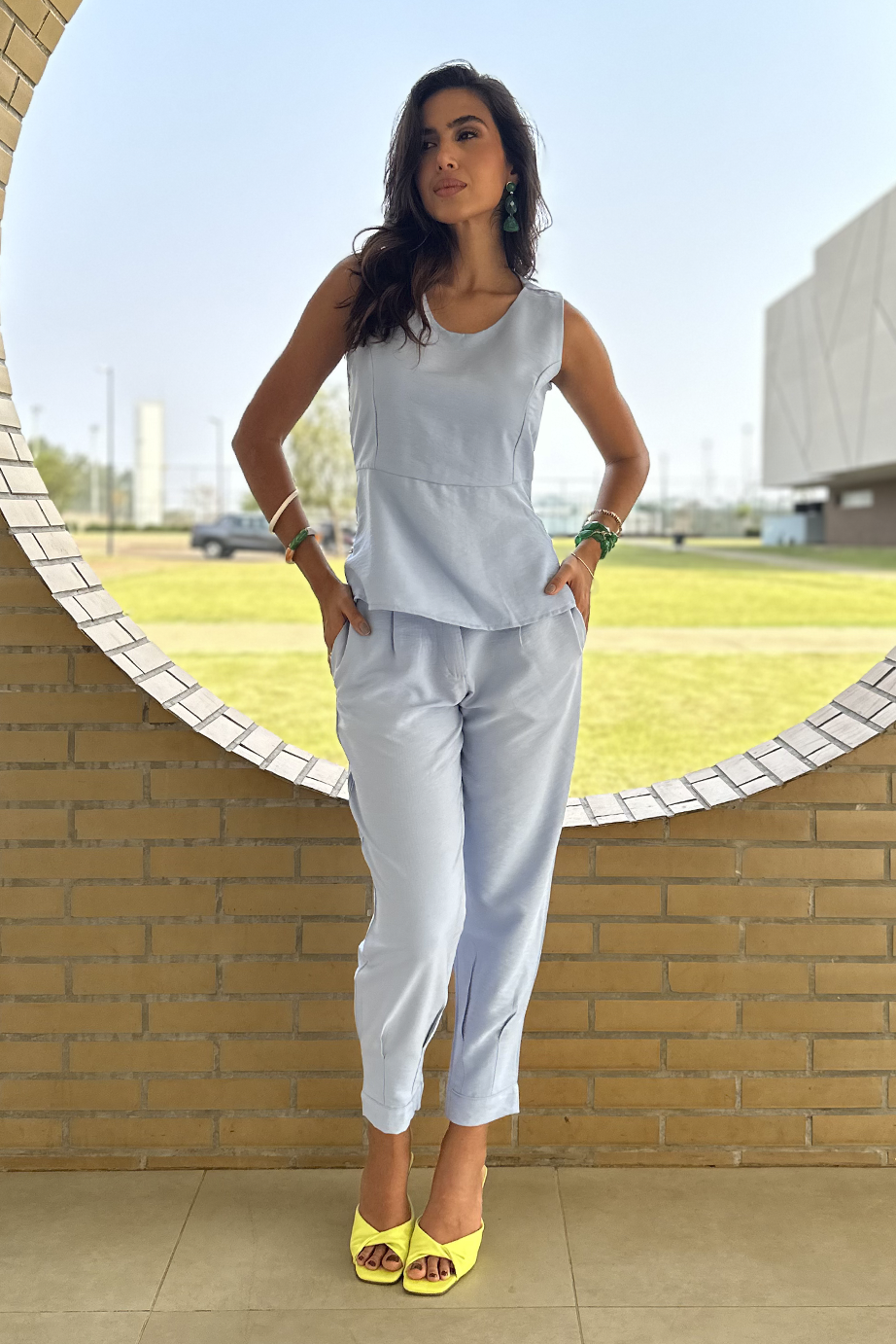 Blusa Nara Azul Céu