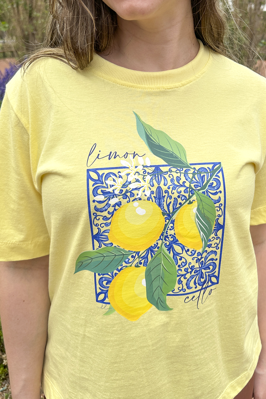 Camiseta malha algodão estampa limoncello