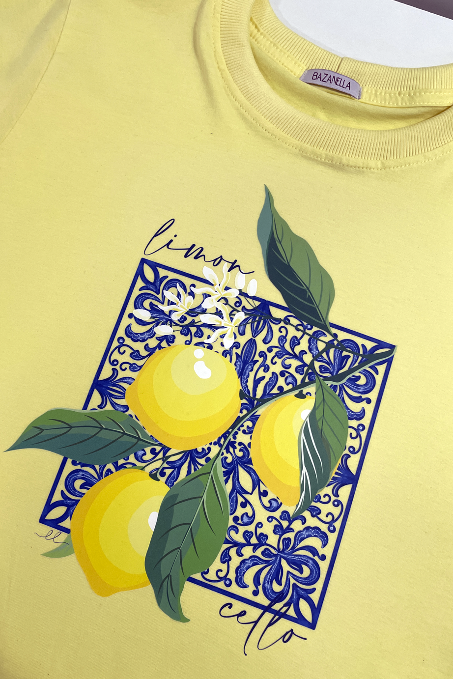 Camiseta malha algodão estampa limoncello
