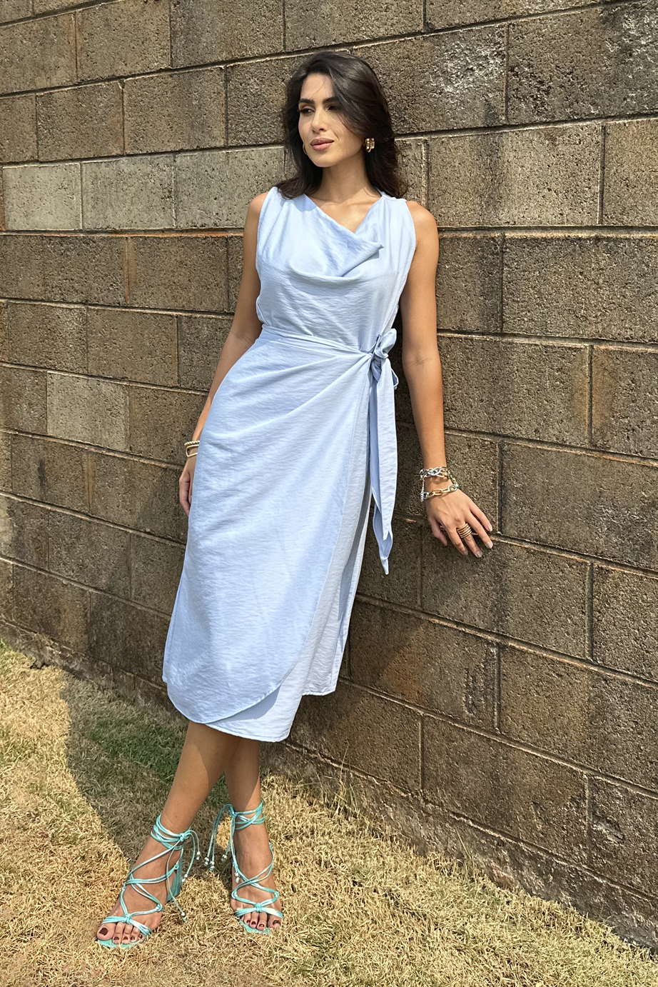 Vestido Maysa Azul Céu