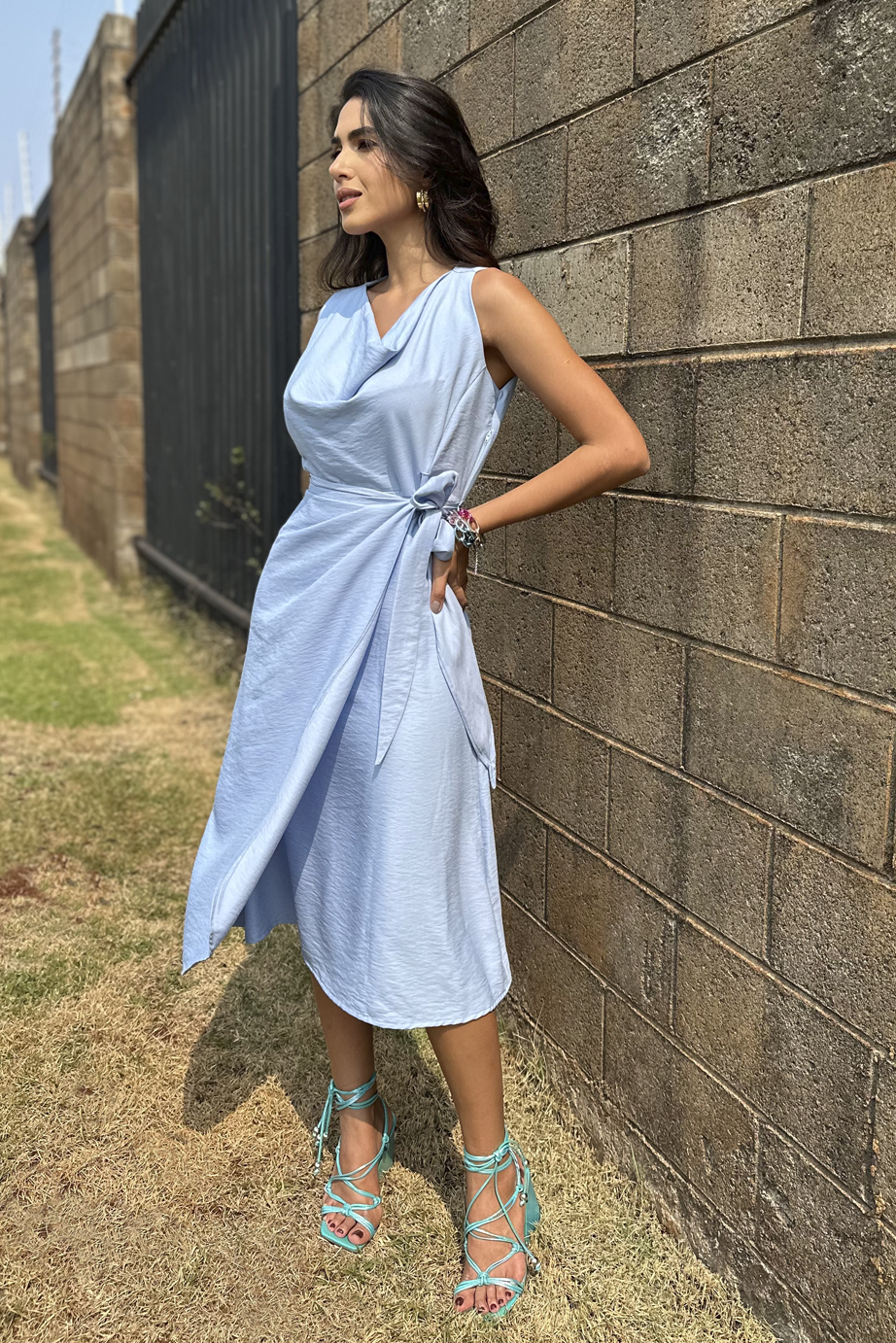 Vestido Maysa Azul Céu