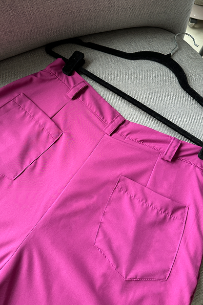 Calça pantalona alfaiataria fúcsia