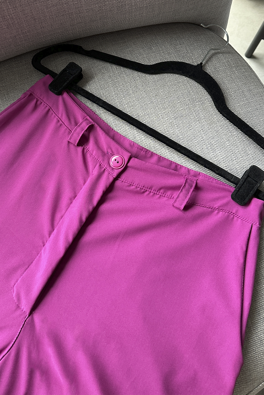 Calça pantalona alfaiataria fúcsia