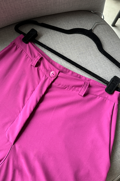 Calça pantalona alfaiataria fúcsia