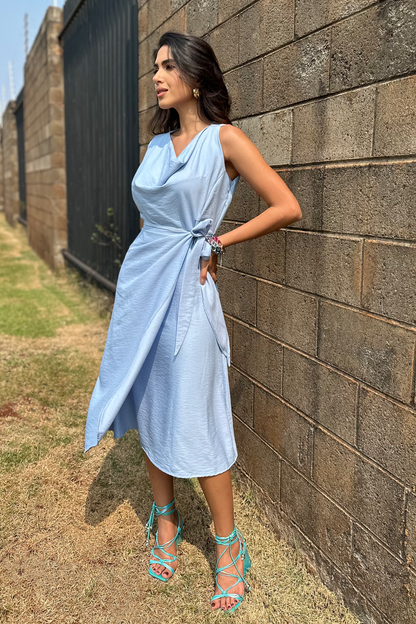 Vestido Maysa Azul Céu