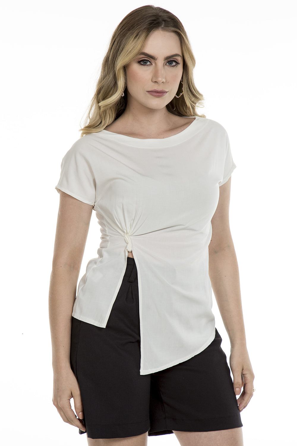 Blusa de pregas Off White