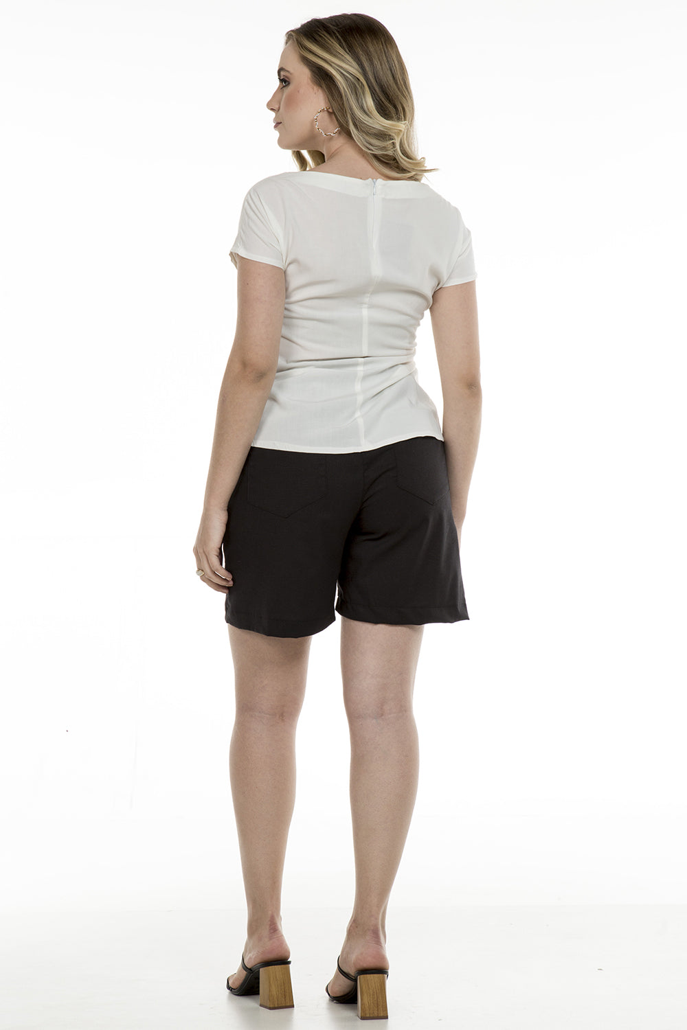 Blusa de pregas Off White